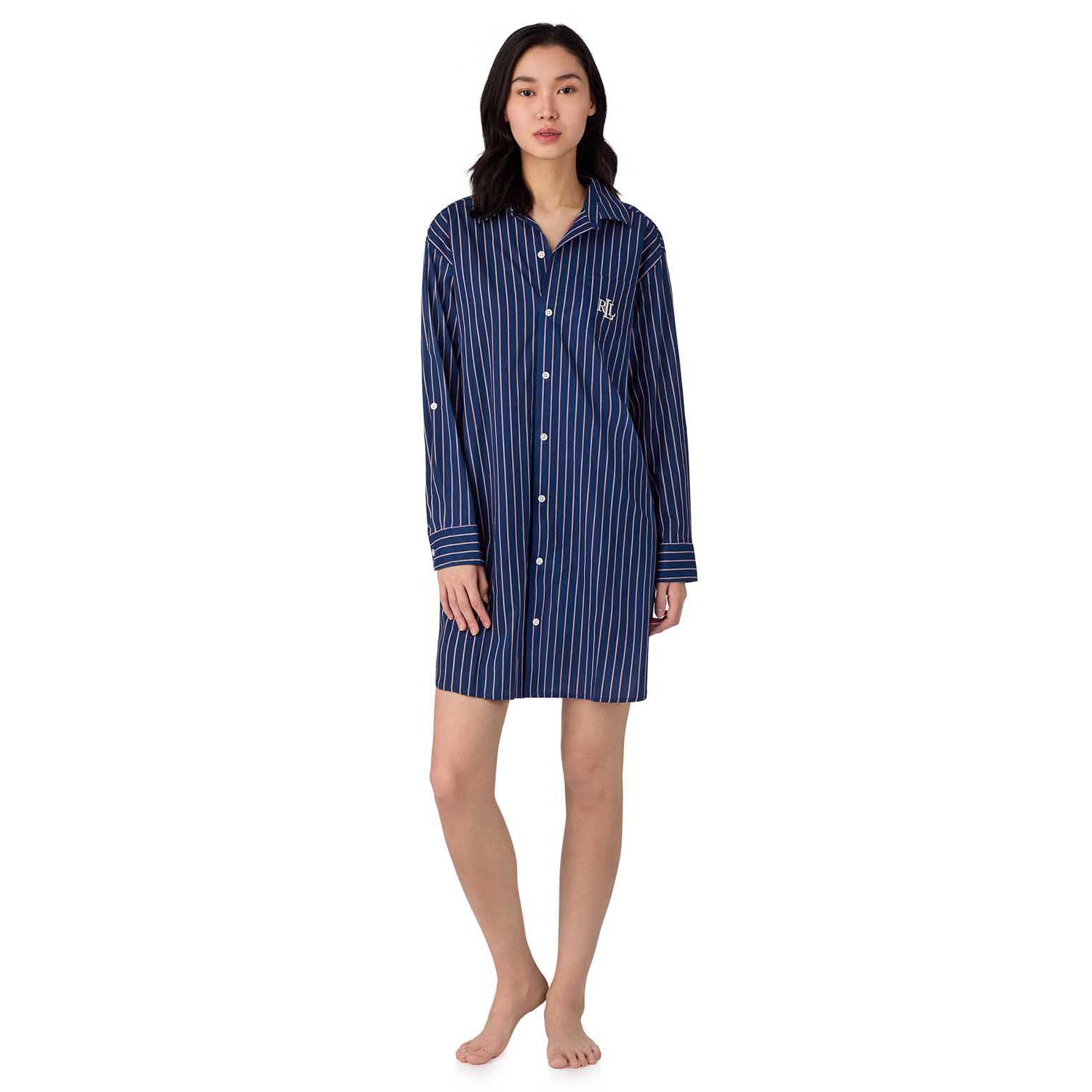 Lauren Ralph Lauren Cotton Lawn L/S His Shirt Sleepshirt
